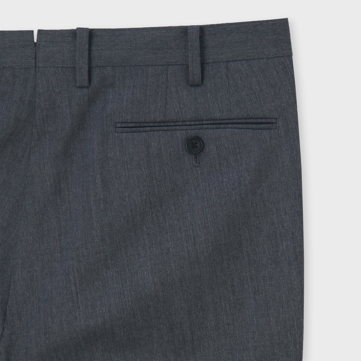 WOOL SERGE 1PLEATS TAPERED SLACKS
