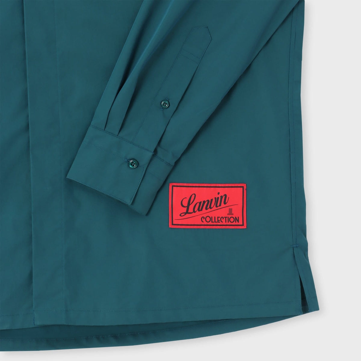 PLANE COLOR BAND COLLAR SHIRT