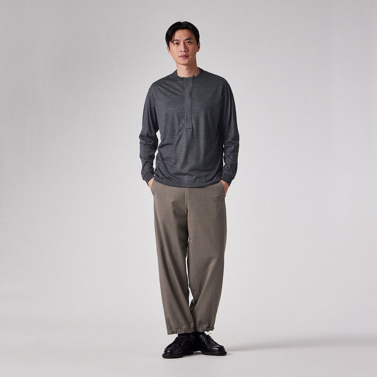 ウール天竺 長袖Tシャツ / サント