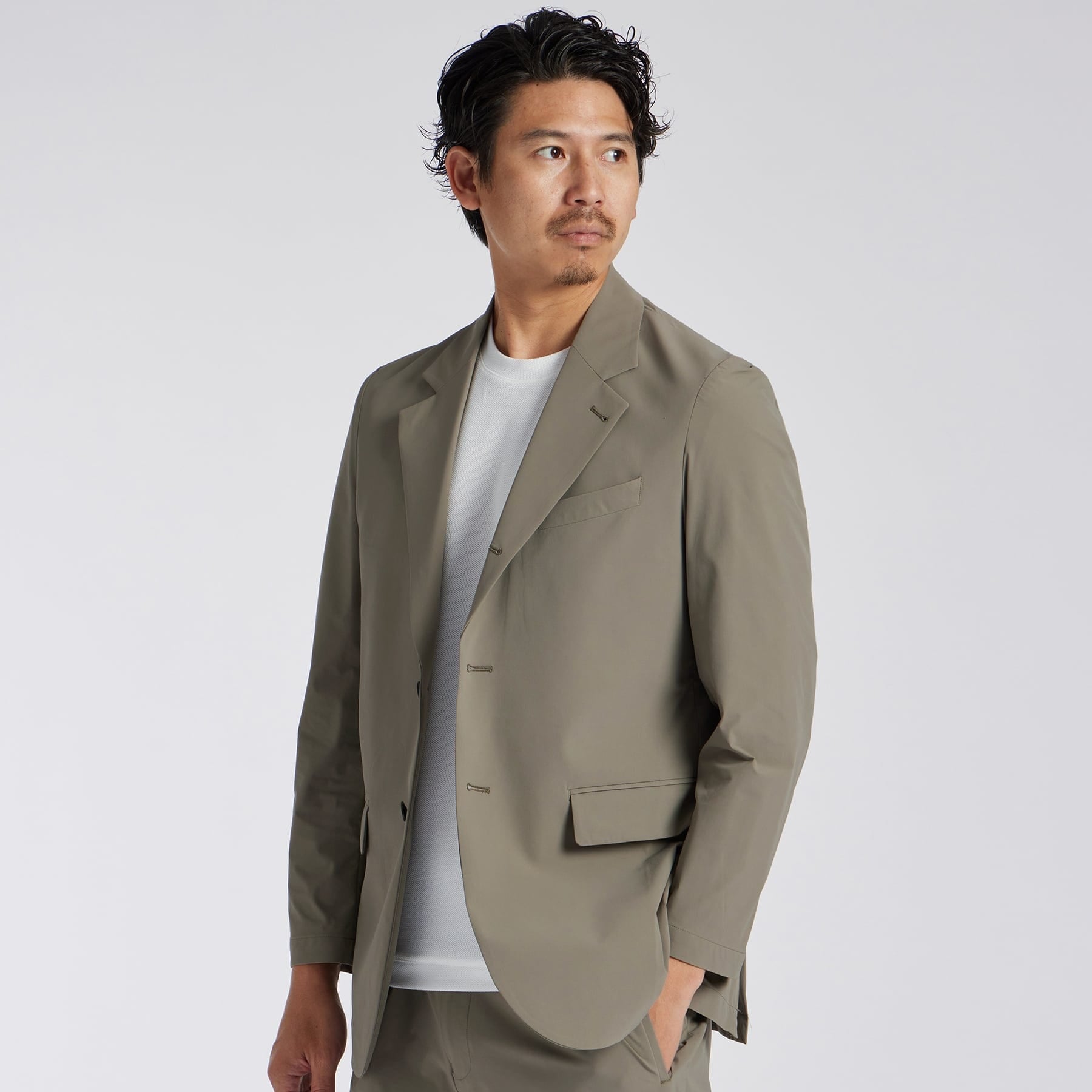 2WAY STRETCH NYLON OVERSIZED JACKET [2WAYストレッチナイロン