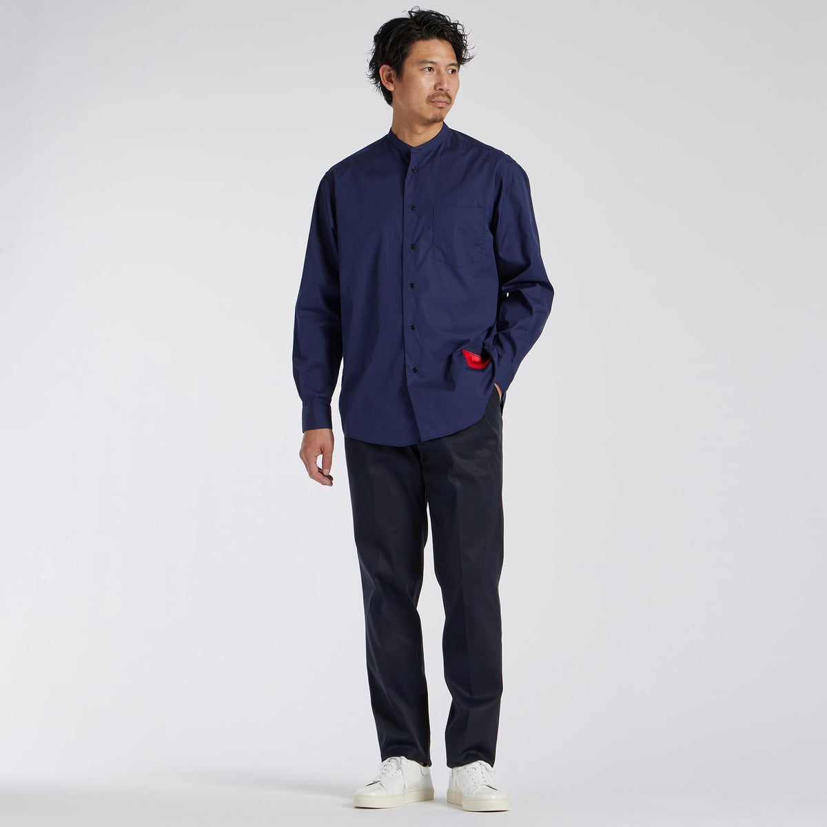 STRETCH COTTON GABARDINE 1PLEATS TAPERD SLACKS[ストレッチコットンギャバジン 1プリーツ テーパードスラックス]
