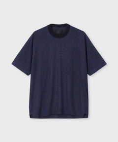 ACTIVE WOOL MICRO BORDER S/S TEE [Active wool micro border short sleeve T-shirt]