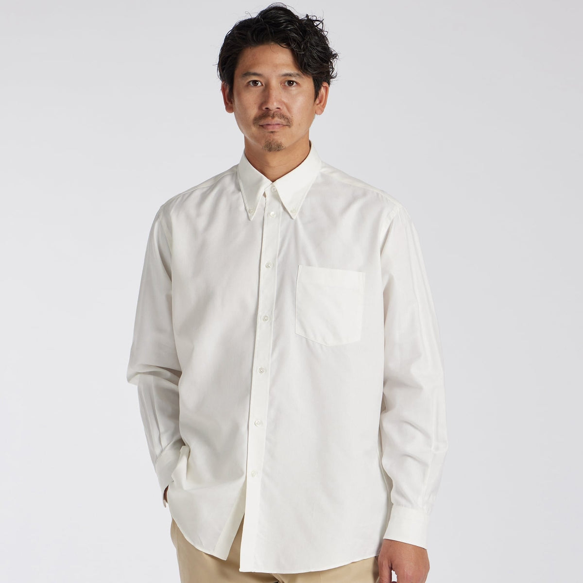 COTTON/SILK ROYAL OXFORD B.D. SHIRT【コットンシルク ロイヤルOX シャツ】