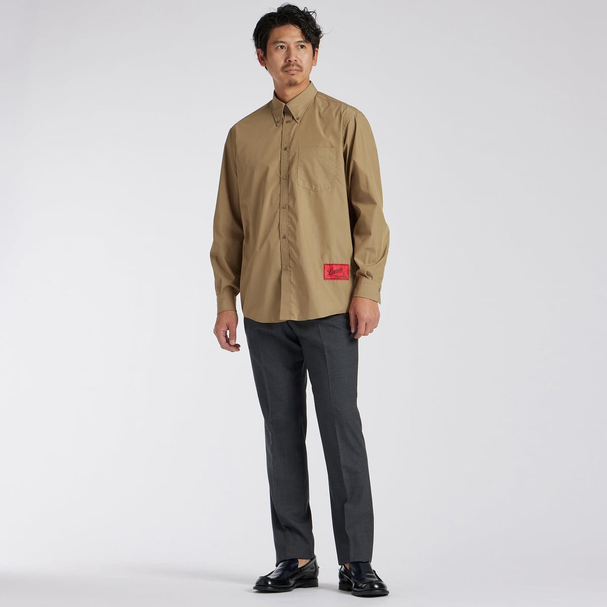 COTTON/LYOCELL B.D. SHIRT [Cotton/LYOCELL button down shirt]