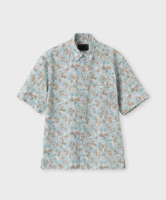 PALM TREE PRINT LINEN OVERSIZED  SHIRT[パームツリープリント リネン オーバーサイズシャツ]