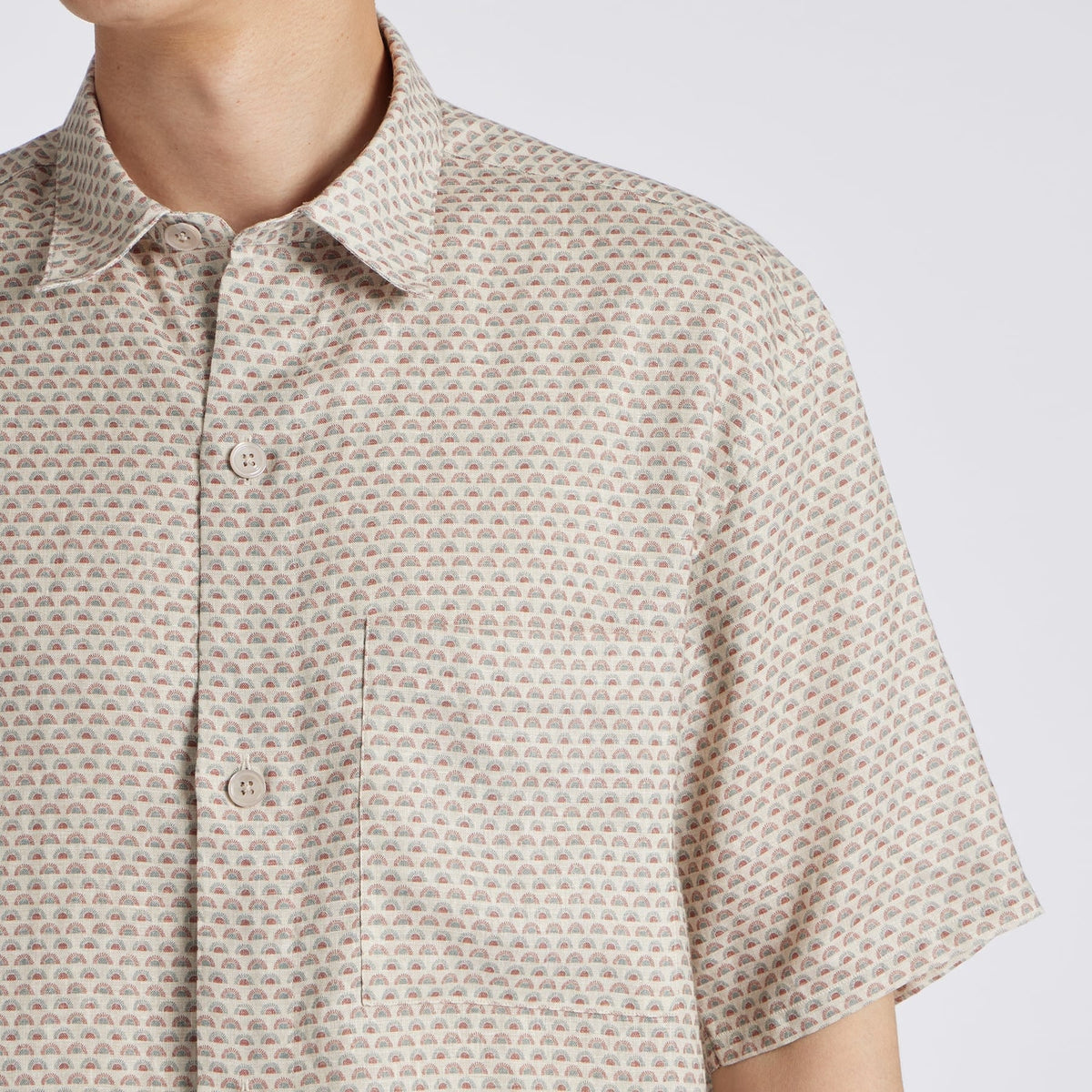 PALM TREE PRINT LINEN OVERSIZED  SHIRT[パームツリープリント リネン オーバーサイズシャツ]