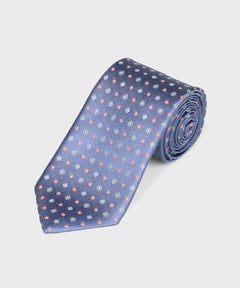 シルク フラワー ジオメトリック タイ