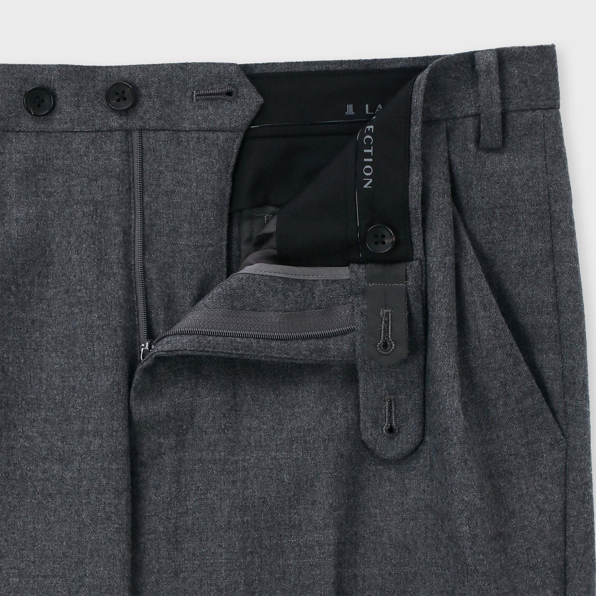 WOOL FLANNEL TAPERED SLACKS [ウールフランネル テーパードパンツ]