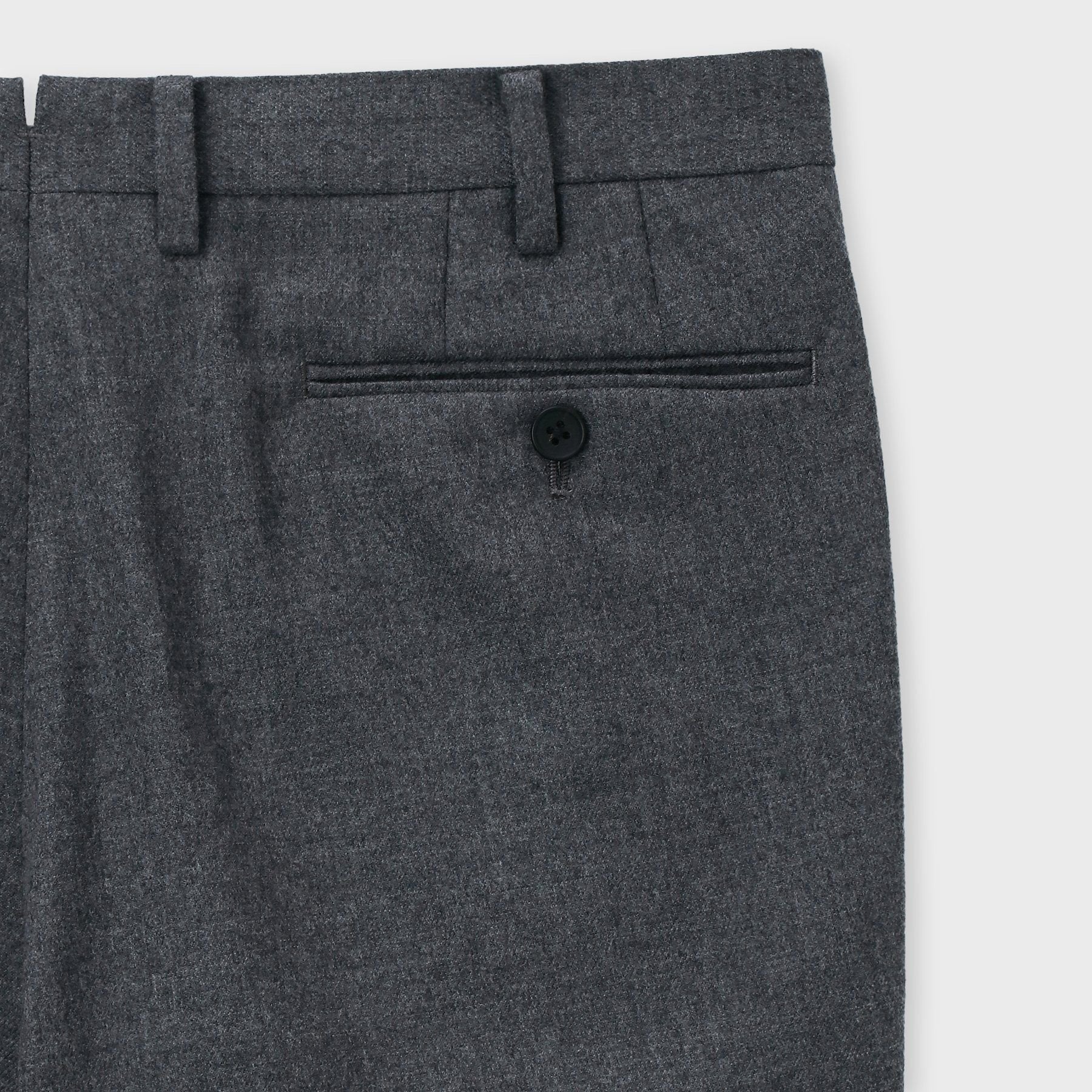 WOOL FLANNEL TAPERED SLACKS [ウールフランネル テーパードパンツ]