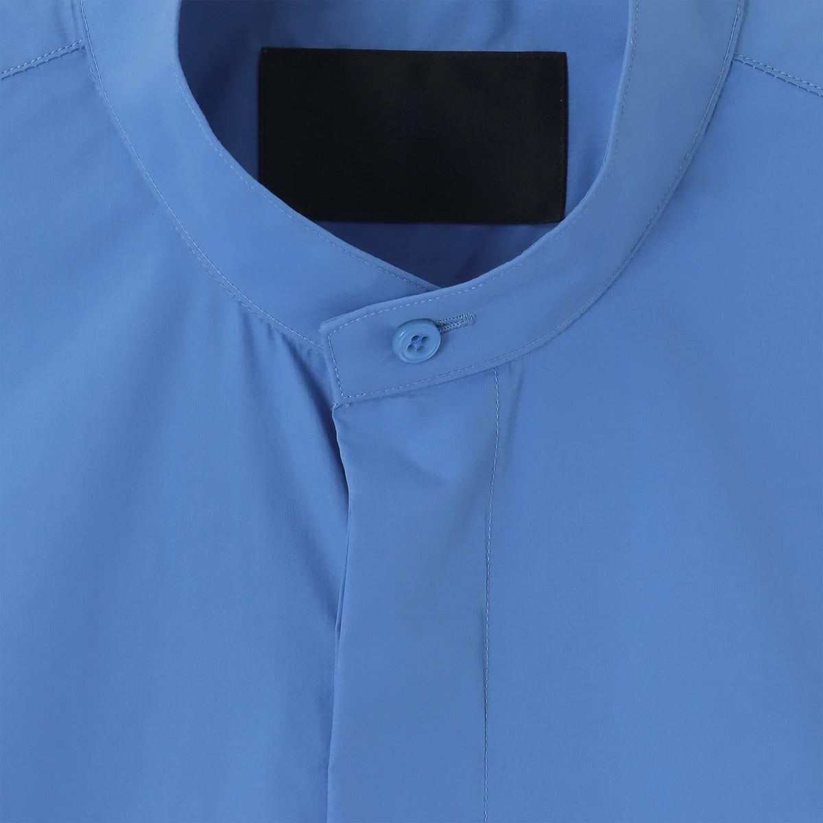 PLANE COLOR BAND COLLAR SHIRT