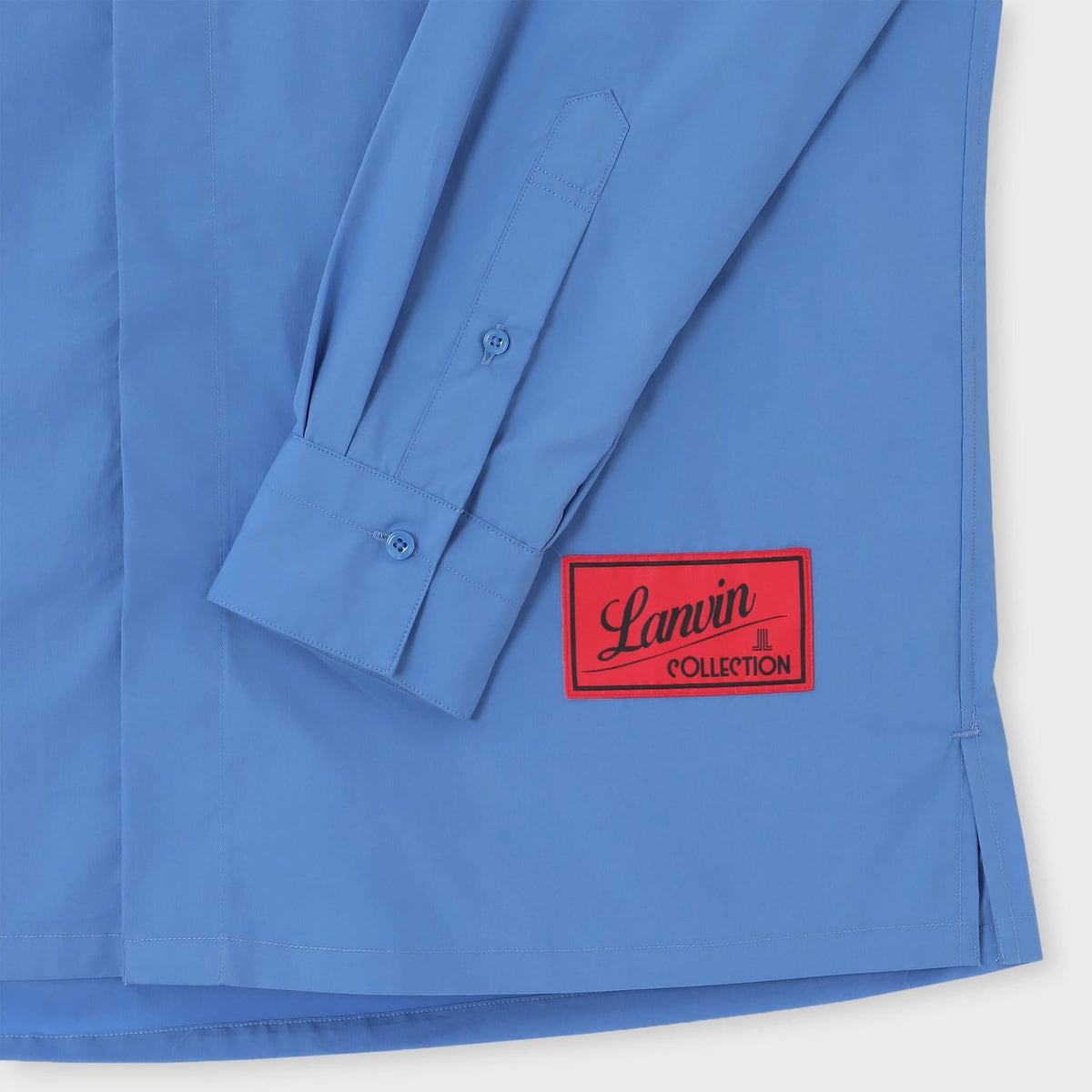 PLANE COLOR BAND COLLAR SHIRT