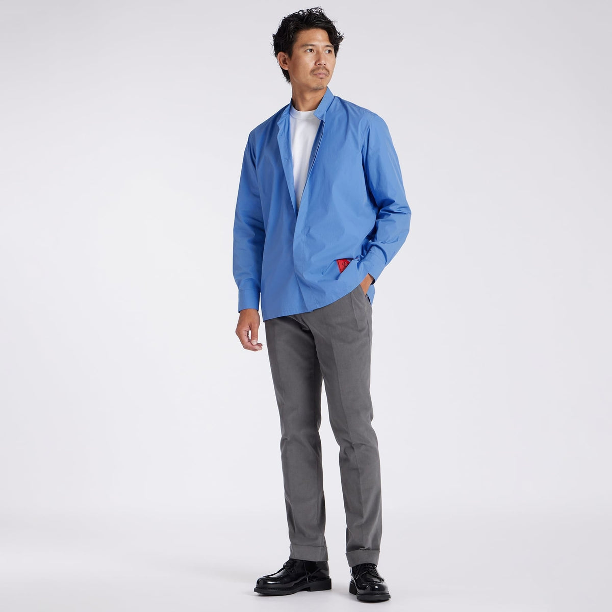 PLANE COLOR BAND COLLAR SHIRT [プレーン・バンドカラーシャツ]
