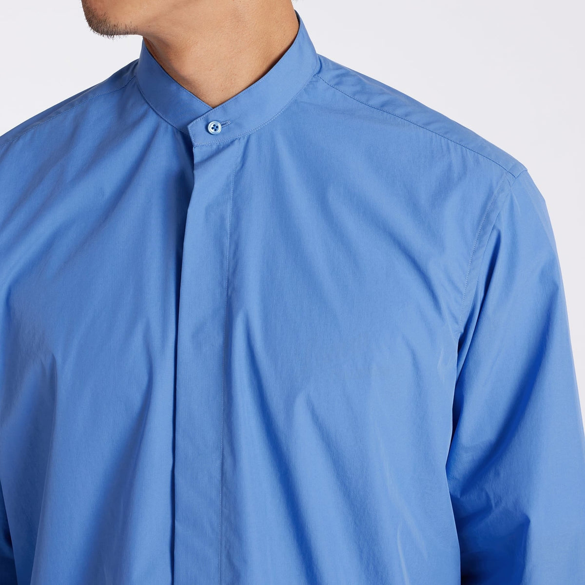 PLANE COLOR BAND COLLAR SHIRT [プレーン・バンドカラーシャツ]