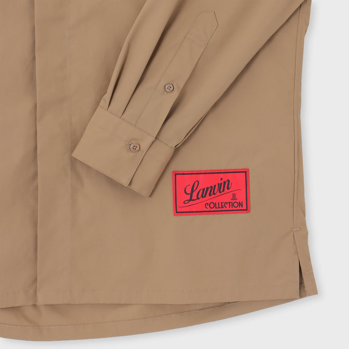 PLANE COLOR BAND COLLAR SHIRT