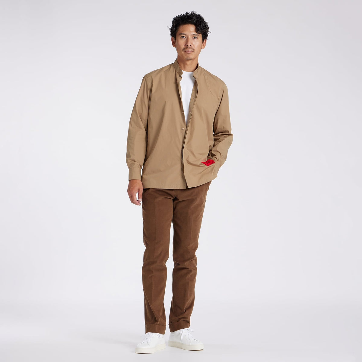 PLANE COLOR BAND COLLAR SHIRT [プレーン・バンドカラーシャツ]