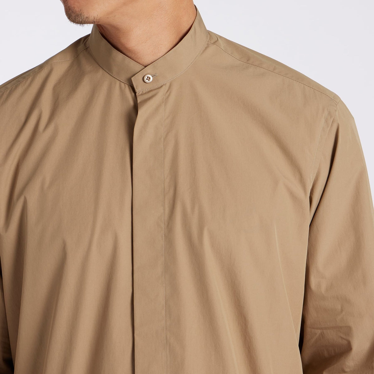 PLANE COLOR BAND COLLAR SHIRT [プレーン・バンドカラーシャツ]