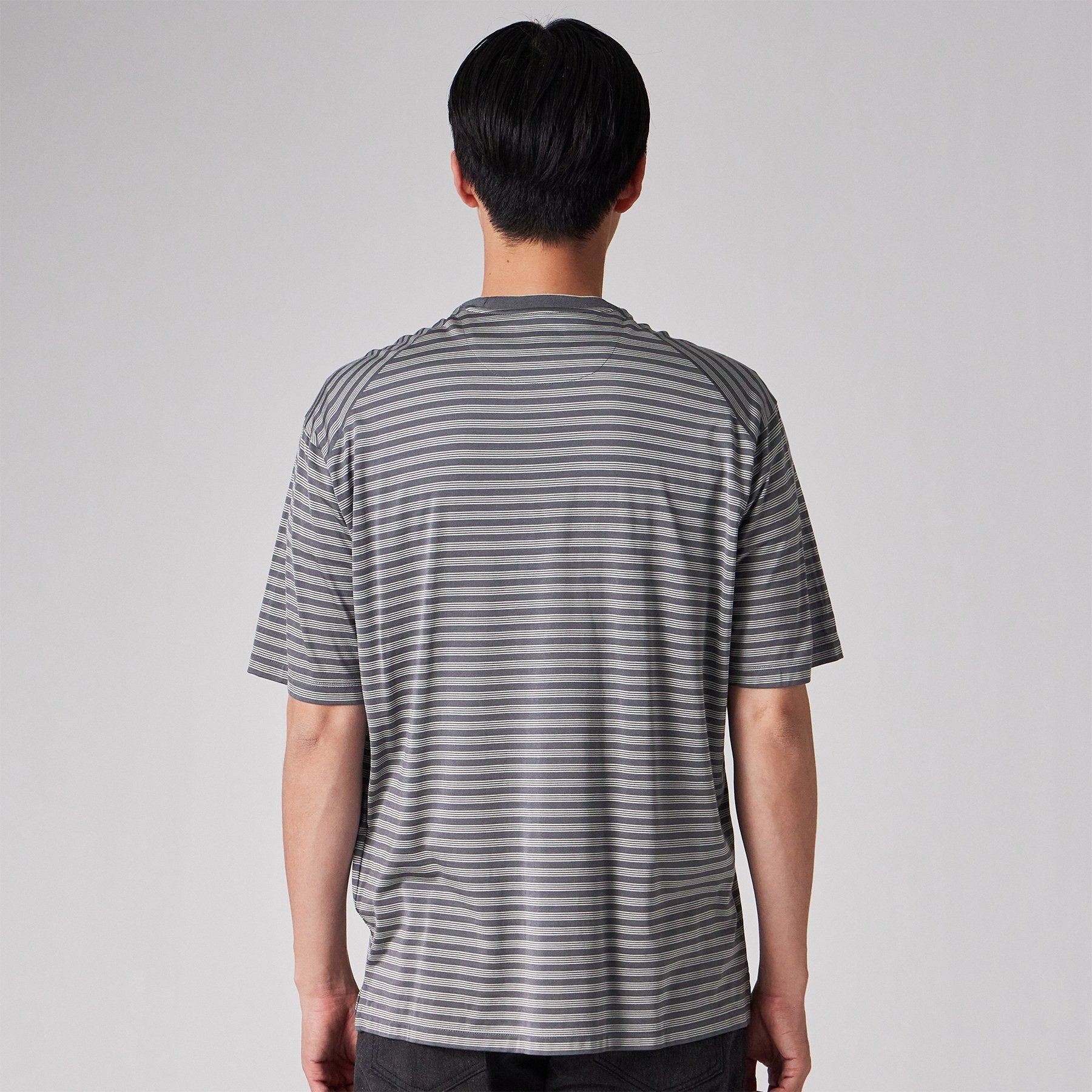 シルクボーダー天竺 Tシャツ / アルカド