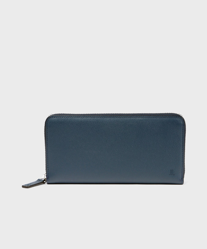EMBOSSED LEATHER 　ROUND ZIP