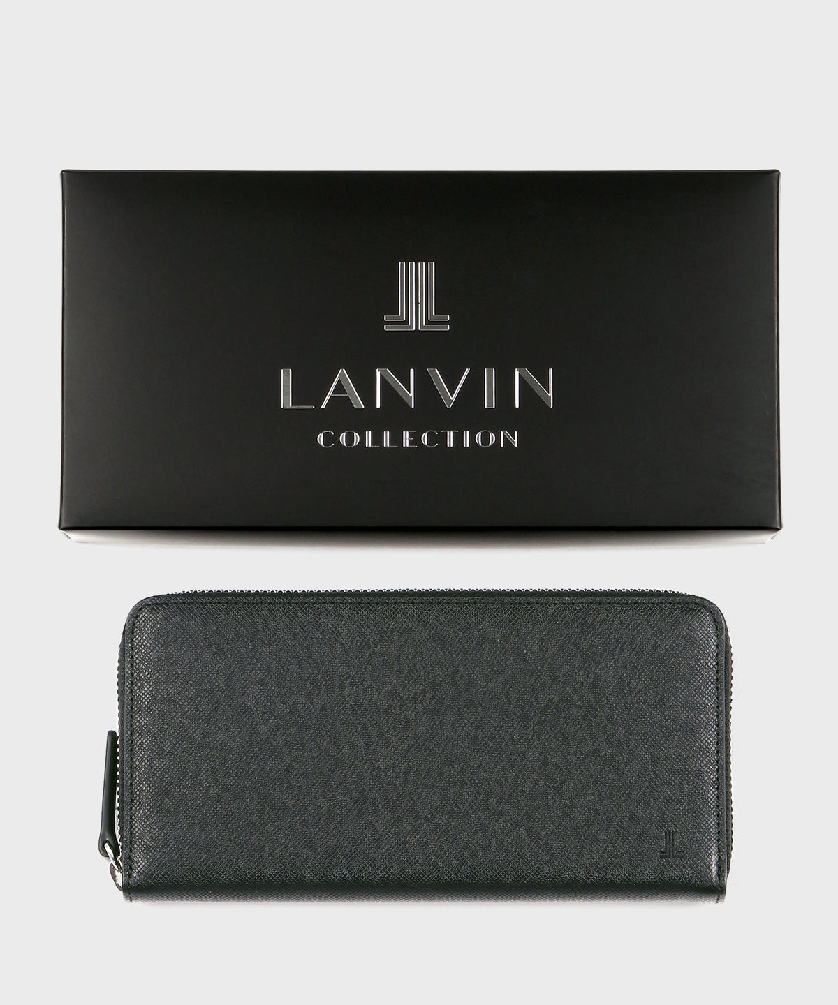EMBOSSED LEATHER 　ROUND ZIP