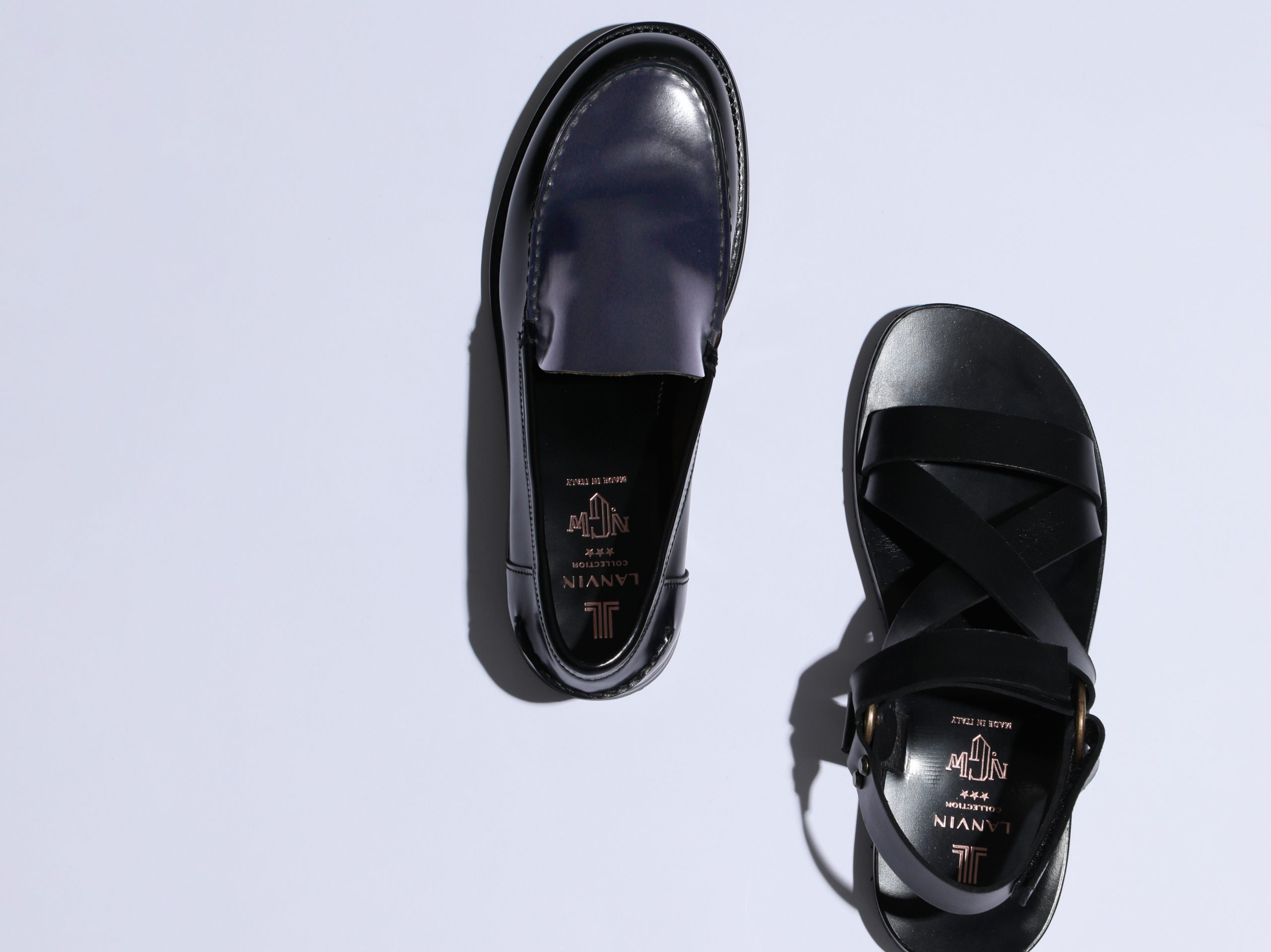 【美品】LANVIN COLLECTION 春先も羽織れる ホットフィックスレースアップスニーカー|LANVIN COLLECTION