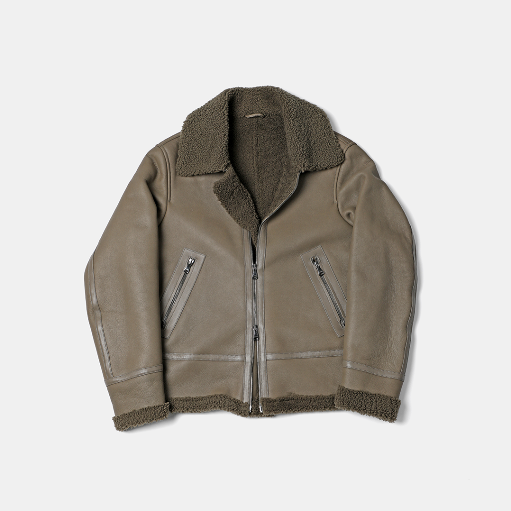 新品 ムートン ライダース ジャケット LANVIN 仕込め 