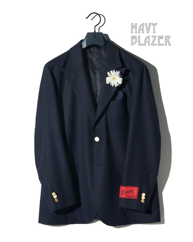★ランバン♂カシミヤ100メタルボタンダブルブレザー★紺