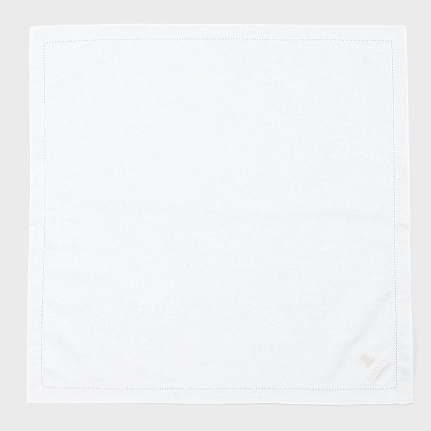 PICOT STITCH WHITE 　HANDKERCHIEF