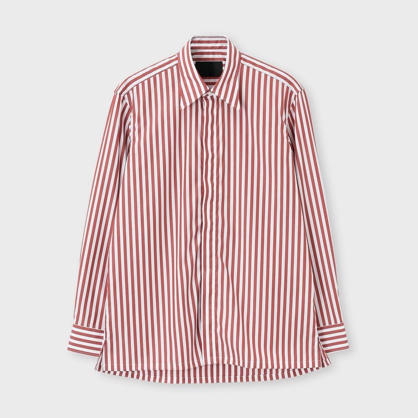 BLOCK STRIPE FLY FRONT 　SHIRT