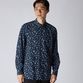 FLOWER PRINT CORDUROY FLY FRONT SHIRT