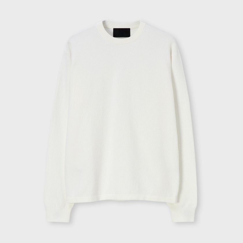 JACQUARD PIQUE 　CREW NECK