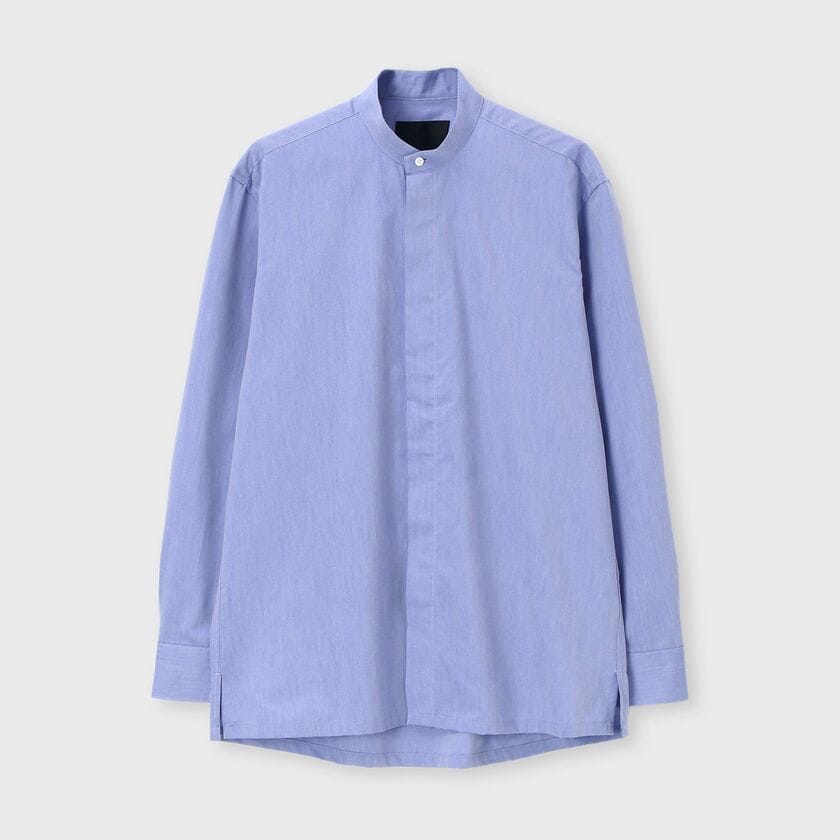 PIN OXFORD BAND COLLAR L/S 　SHIRT