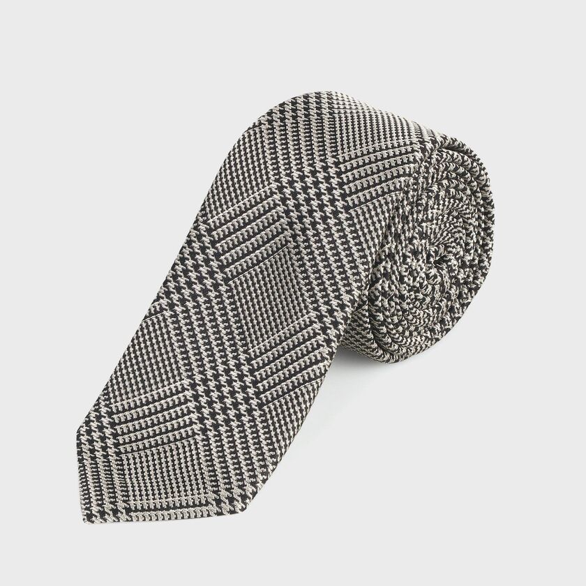 GLEN CHECK NARROW  TIE