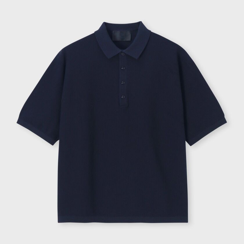 DEMON PIQUE POLO COLLAR 　S/S SWEATER