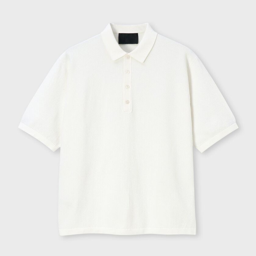 DEMON PIQUE POLO COLLAR 　S/S SWEATER