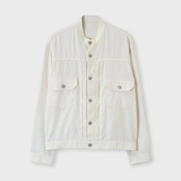 WHITE JEANS BLOUSON