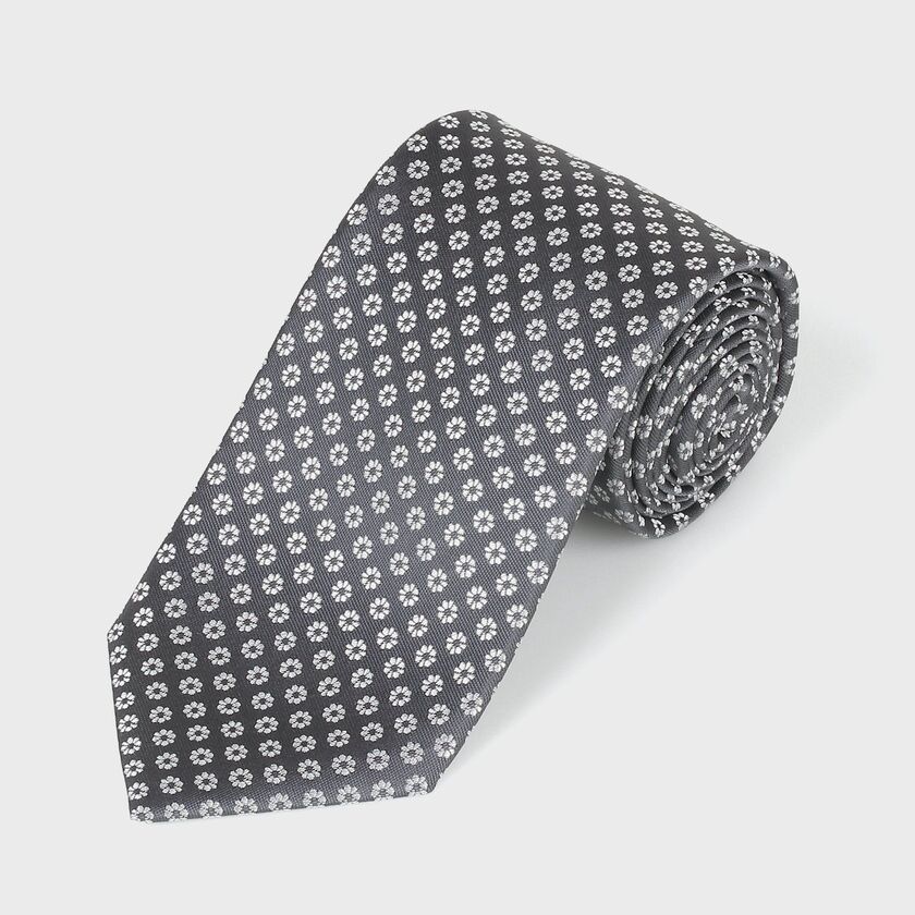 SMALL FLOWER JACQUARD TIE