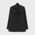 NOIR BOW BLOUSE