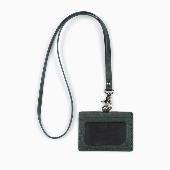 EMBOSSED LEATHER CARD HOLDER｜ランバンコレクション(メンズ