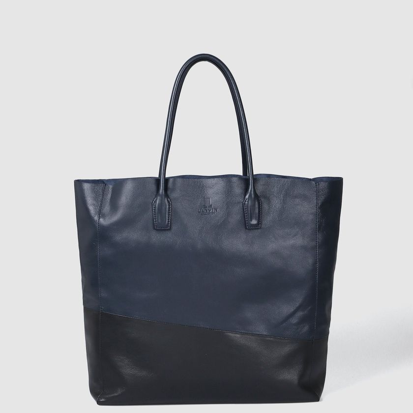 LIGHTNESS＆SOFTNESS　BI-COLOR LEATHER TOTE