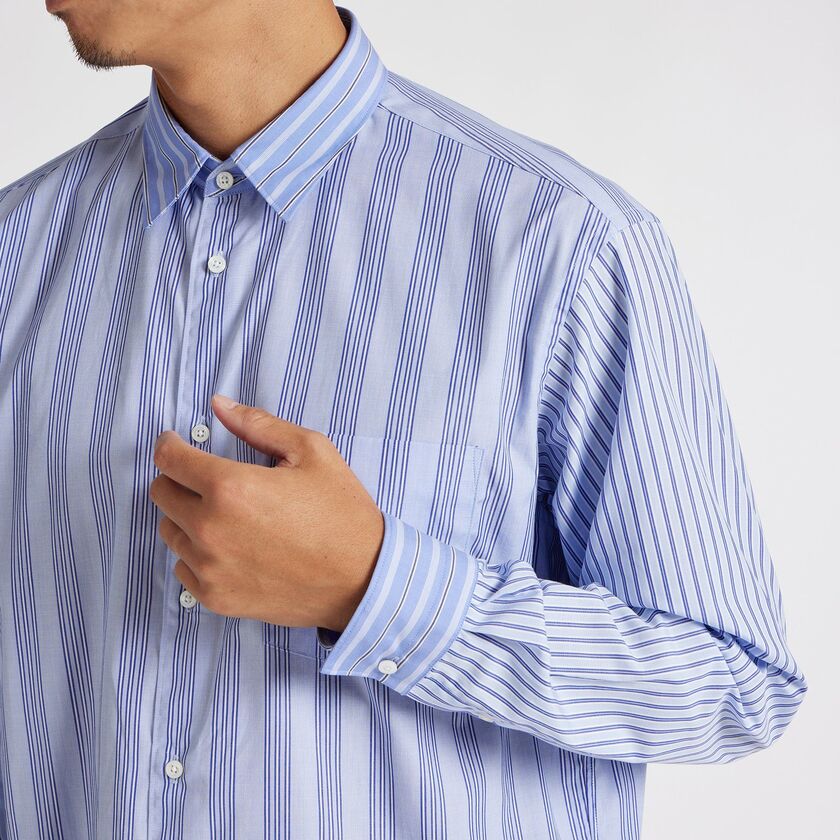 最新最全の BLUE CRAZY シャツ [ブルークレイジーストライプ SHIRT STRIPE トップス