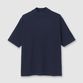 GIZA COTTON MOCK NECK KNIT TEE