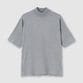 GIZA COTTON MOCK NECK KNIT TEE