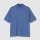 GIZA COTTON MOCK NECK KNIT TEE