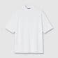 GIZA COTTON MOCK NECK KNIT TEE