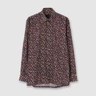FLOWER PRINT FLY FRONT SHIRT