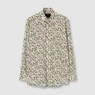 FLOWER PRINT FLY FRONT SHIRT