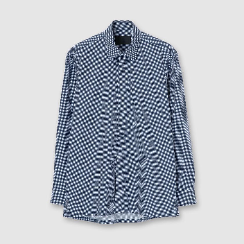 DOT PRINT FLY FRONT SHIRT