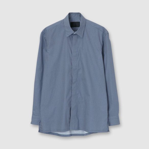 DOT PRINT FLY FRONT SHIRT