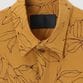 MONOTONE FLOWER PRINT FLY FRONT SHIRT