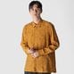 MONOTONE FLOWER PRINT FLY FRONT SHIRT